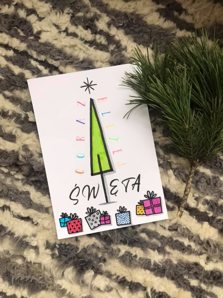 Ola lettering świąteczny